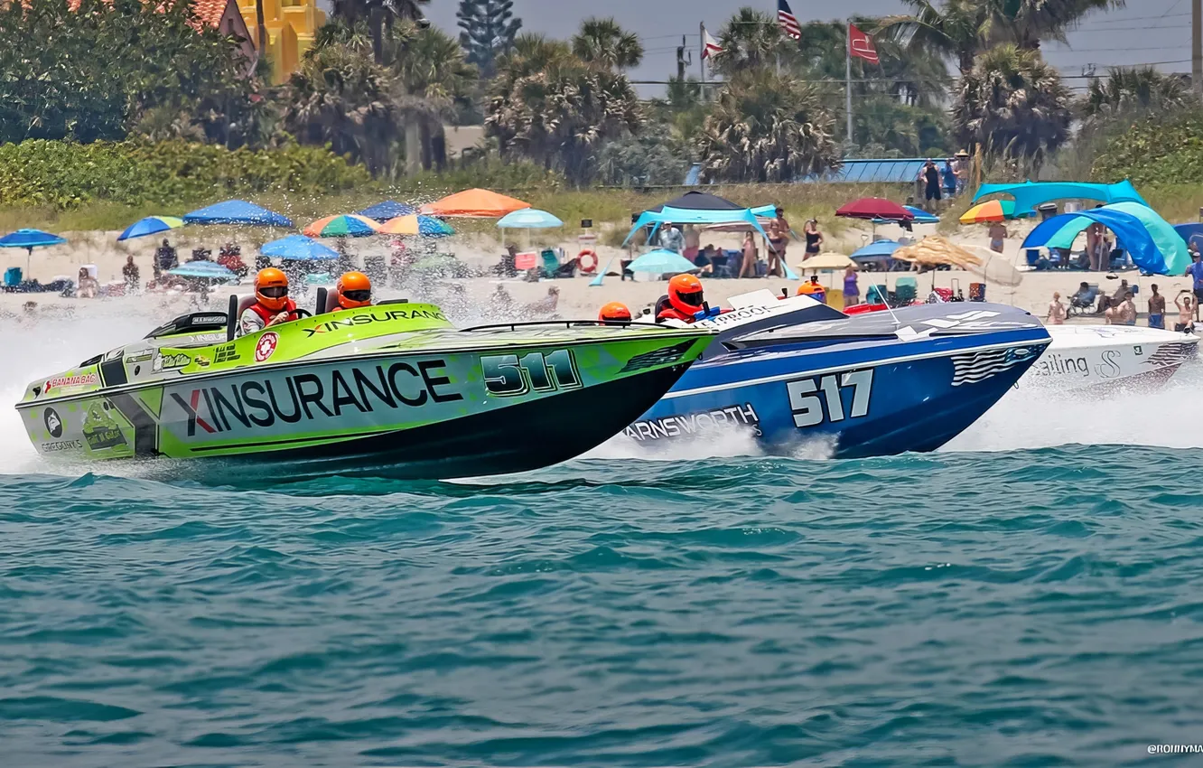 Photo wallpaper race, boat, speed