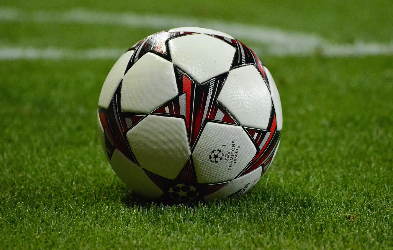 Photo wallpaper lawn, the ball, focus, football HD, barclays premier league