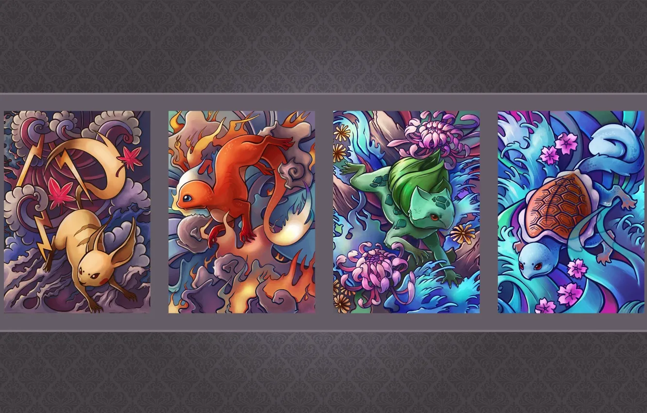 Photo wallpaper anime, pokemon, manga, japanese