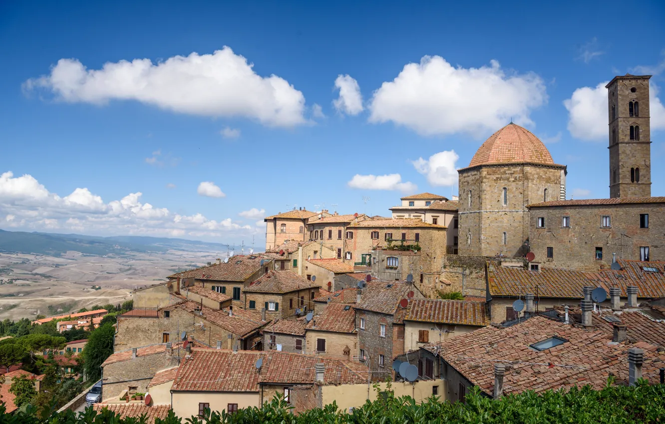 Photo wallpaper home, Italy, Tuscany, Volterra