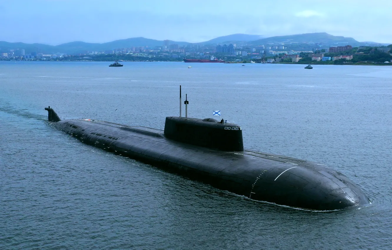 Photo wallpaper cruiser, underwater, atomic, Omsk