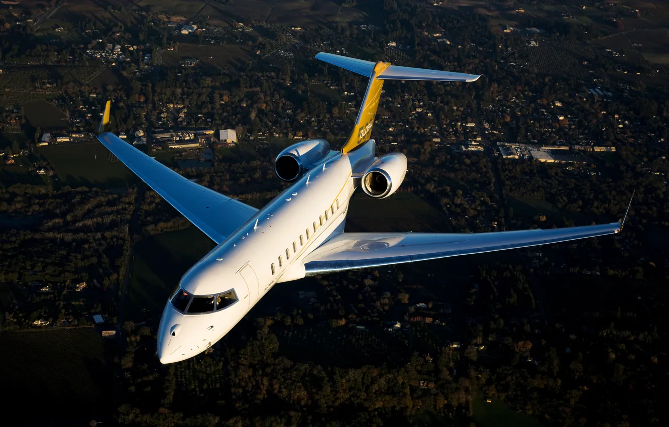 Photo wallpaper Bombardier, BD-700-1A11, Global 5000, In Flight