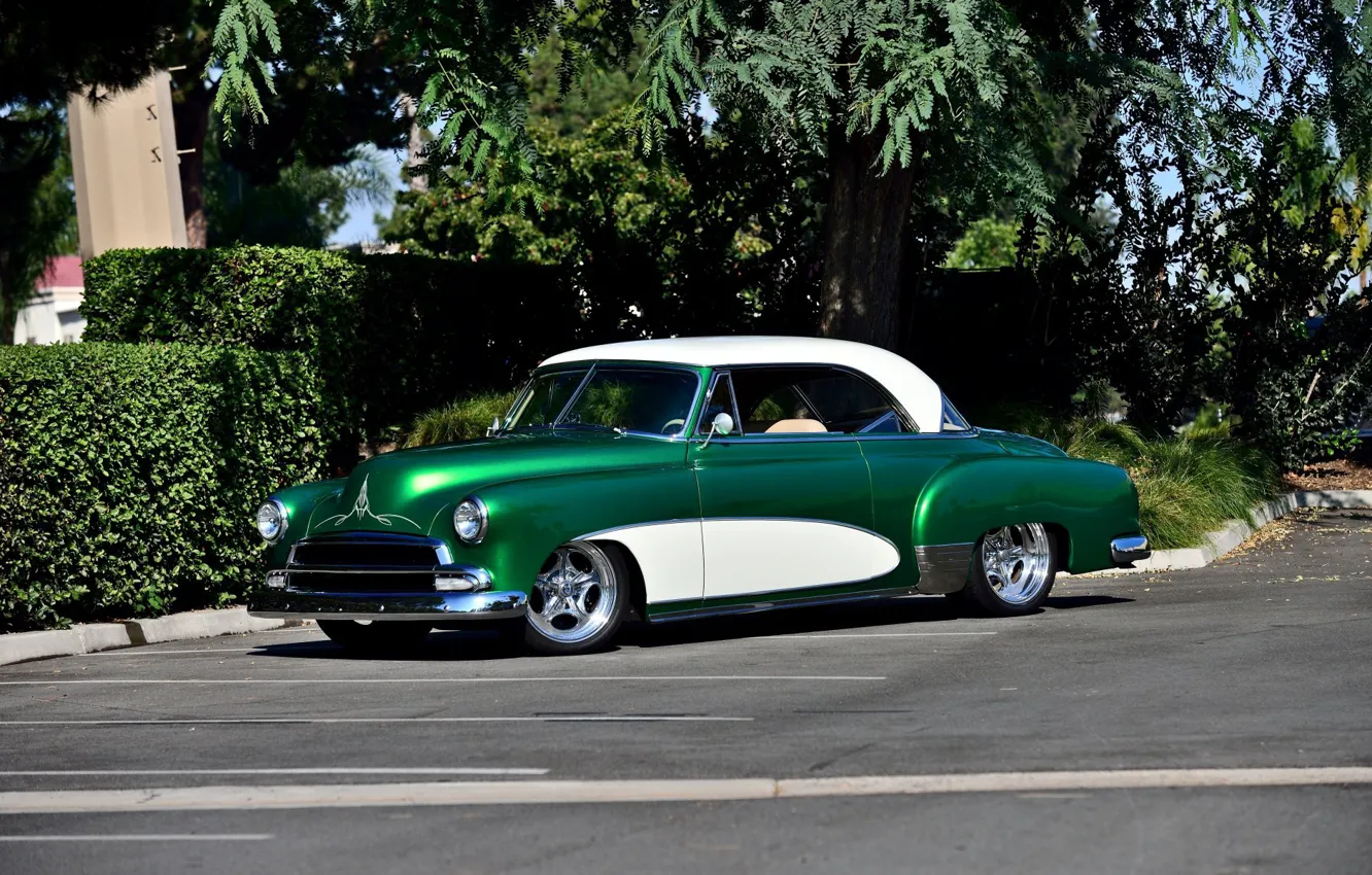 Photo wallpaper Green, Bel Air, Chevy, Old