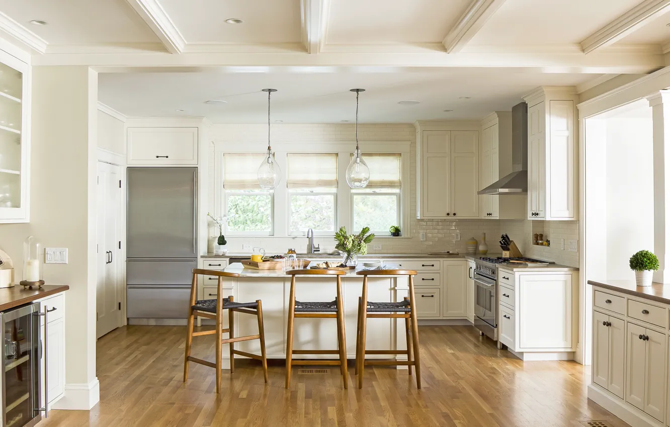 Photo wallpaper room, interior, kitchen