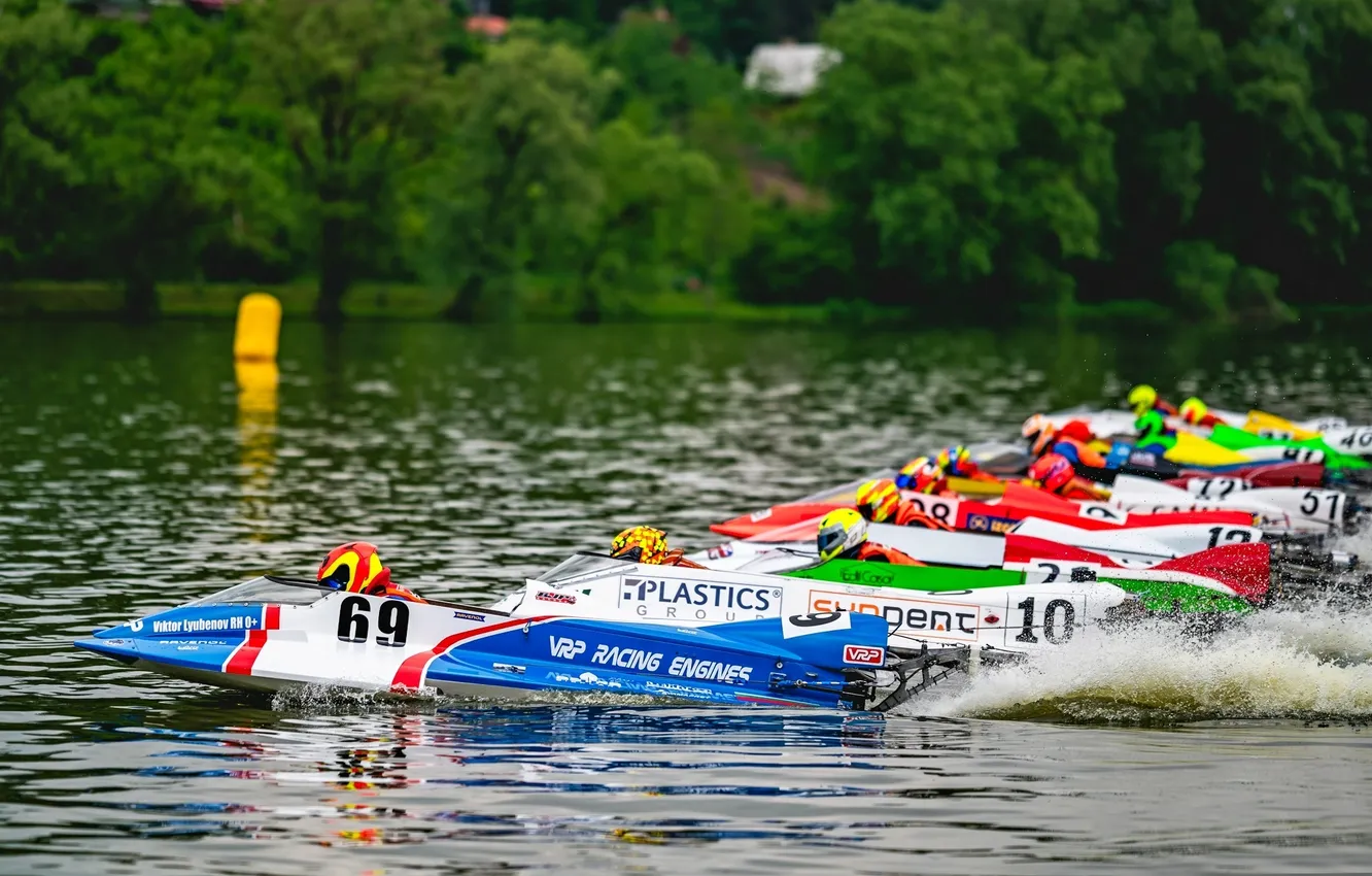 Photo wallpaper race, boat, speed