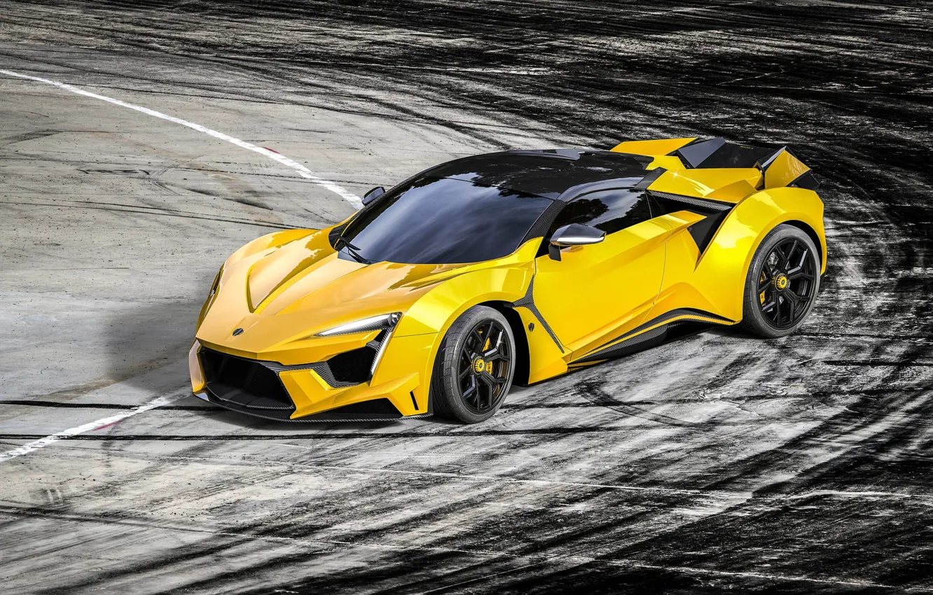 Photo wallpaper Auto, Yellow, Rendering, Supercar, Concept Art, Sports car, SuperSport, Transport & Vehicles
