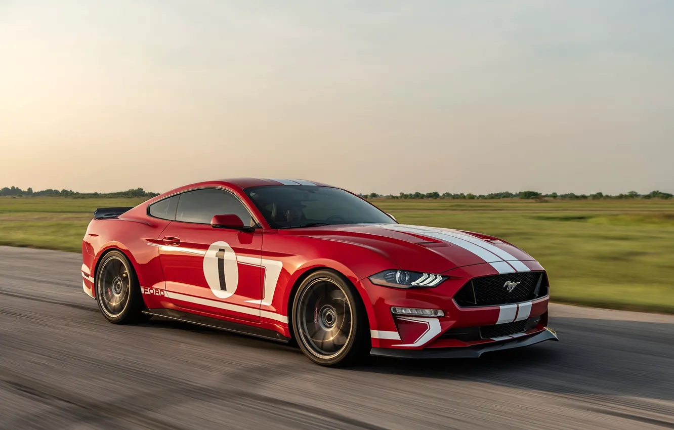 Photo wallpaper Mustang, Ford, speed, Hennessey, fast, Hennessey Ford Mustang Heritage Edition