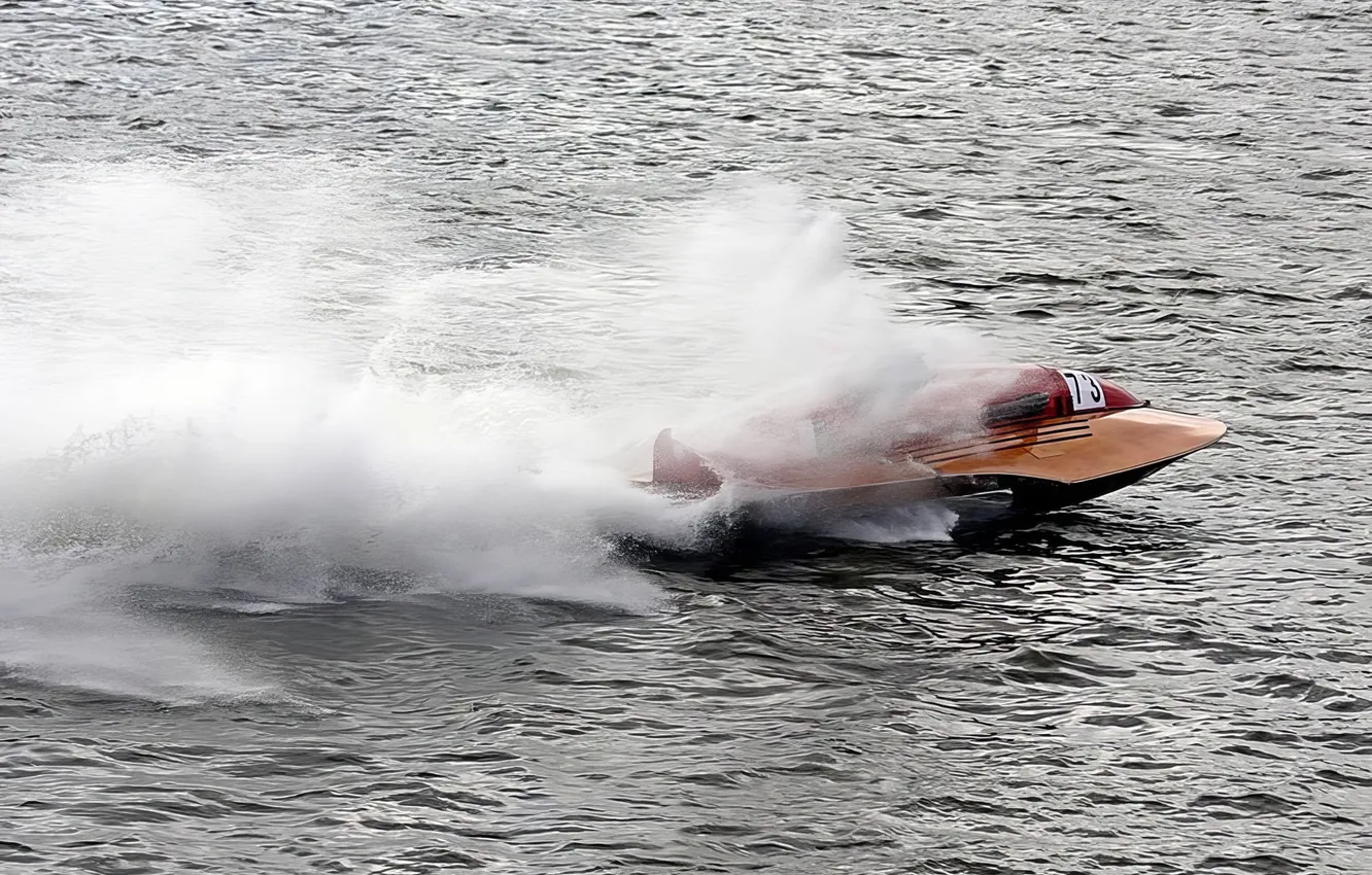 Photo wallpaper race, boat, speed