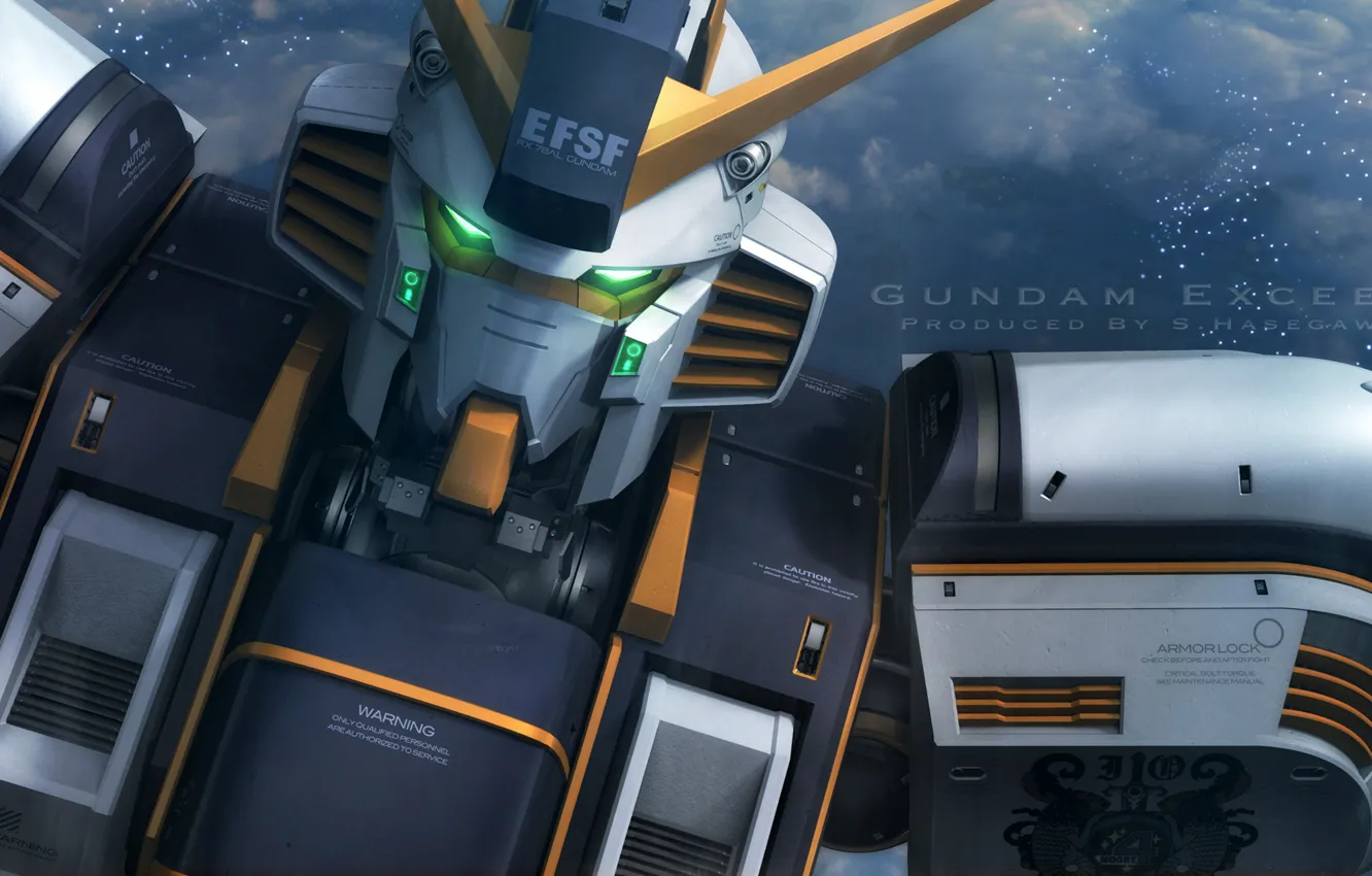 Photo wallpaper the sky, robot, Mobile Suit Gundam