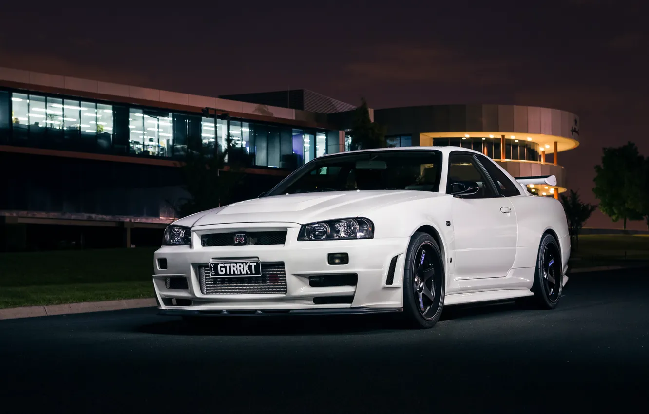 Photo wallpaper GTR, Nissan, Skyline, R34, Kit, V-SPEC, OF TUNE