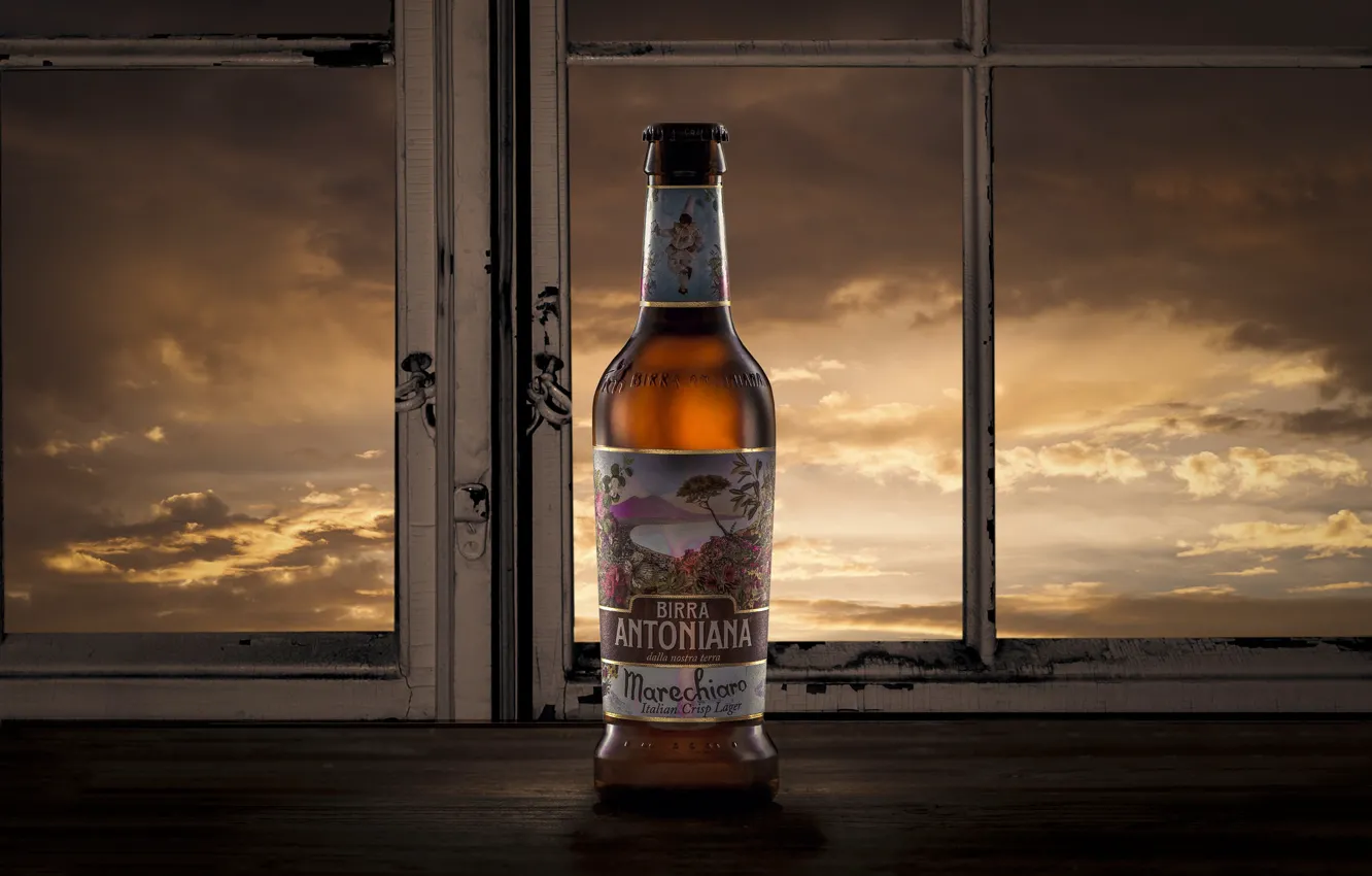 Photo wallpaper sunset, beer, beauty