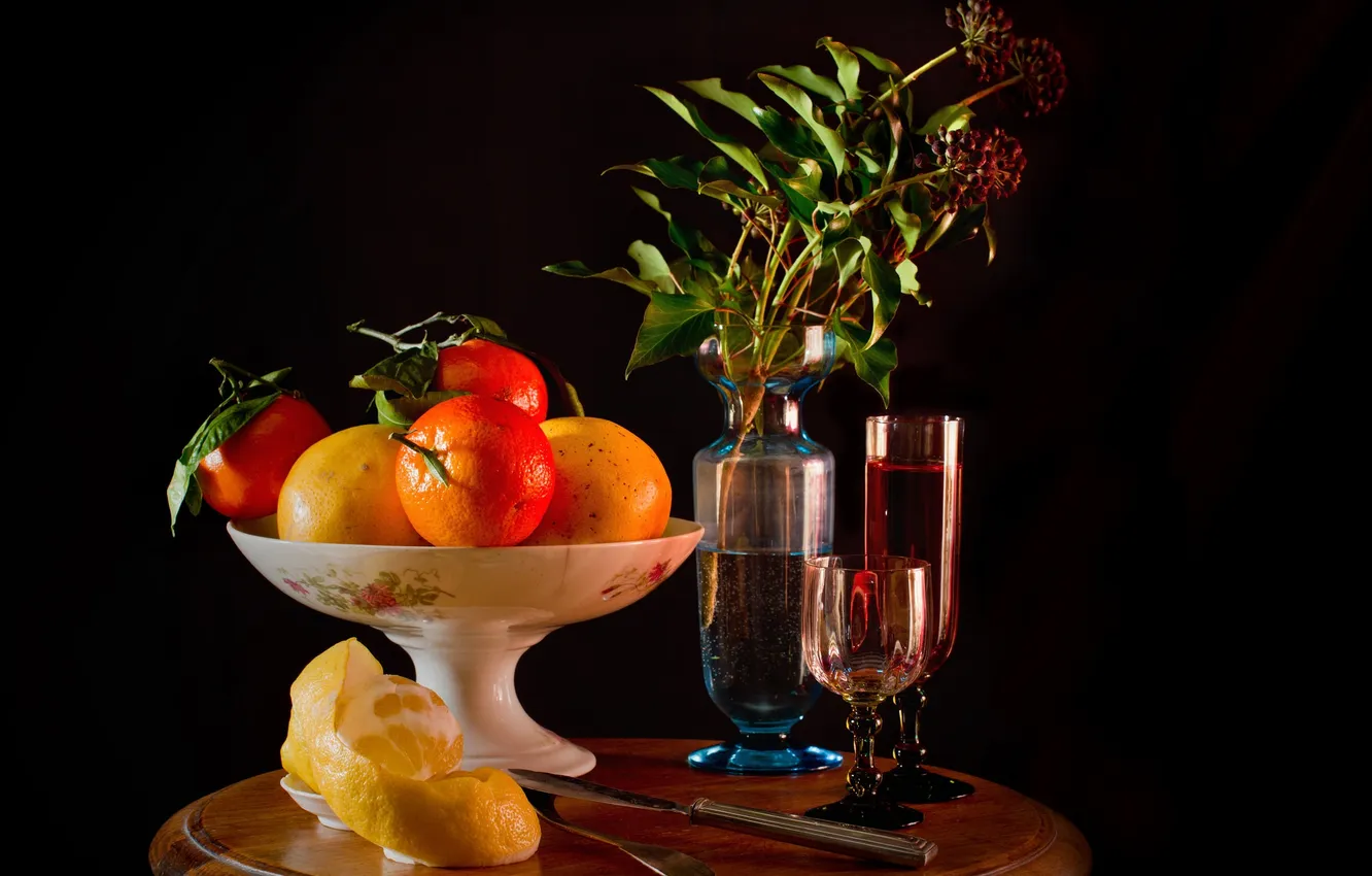 Photo wallpaper orange, food, citrus