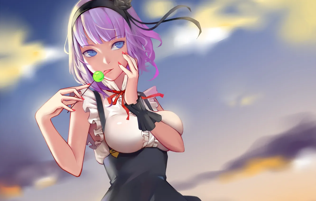 Photo wallpaper girl, anime, art, candy, kash of dagashi, shidare hotaru