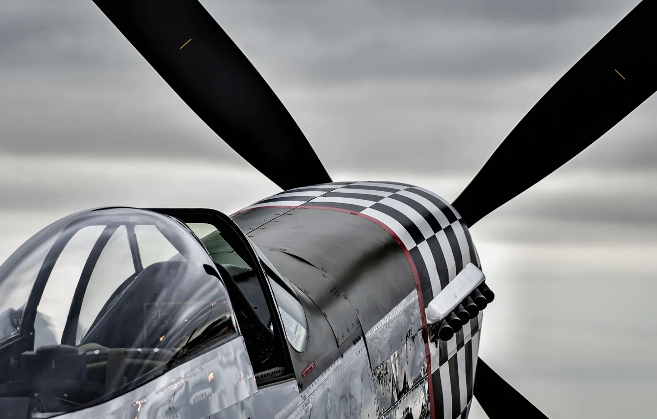 Photo wallpaper aviation, fighter, cabin, propeller
