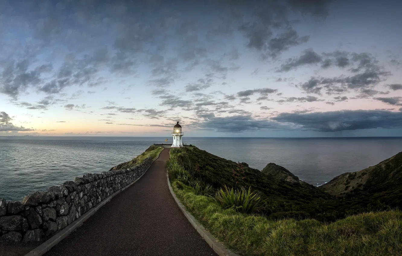 Photo wallpaper sunset, lighthouse, Northland, Cape Reinga