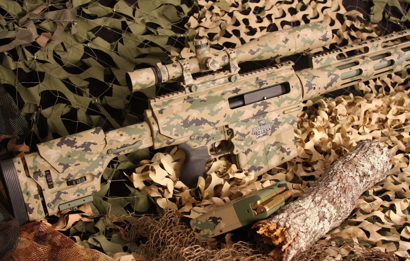 Photo wallpaper Hitman, gun, weapon, wood, Snake, sniper, bullet, rifle