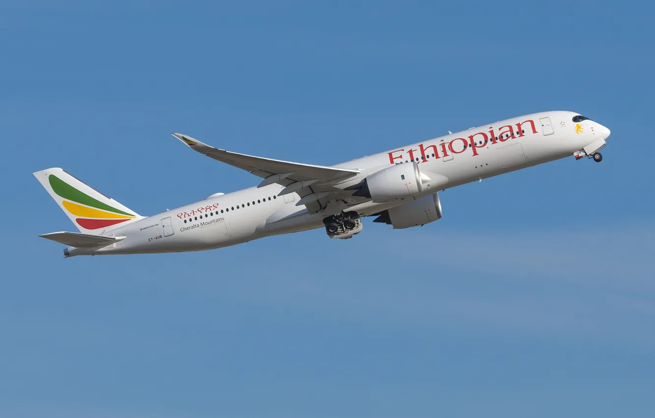 Photo wallpaper Airbus, A350-900, Ethiopian Airlines