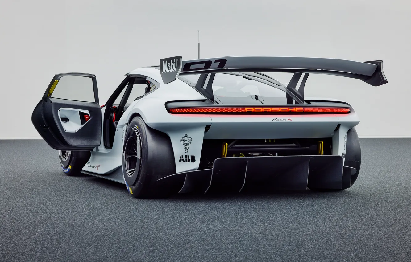 Photo wallpaper Porsche, door, electric car, Mission R, Porsche Mission R