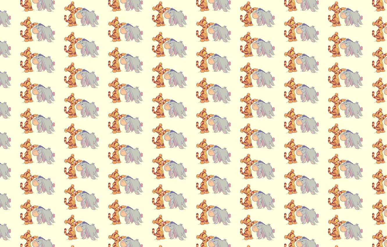Photo wallpaper background, mood, texture, children's, Eeyore, the Tigrusha