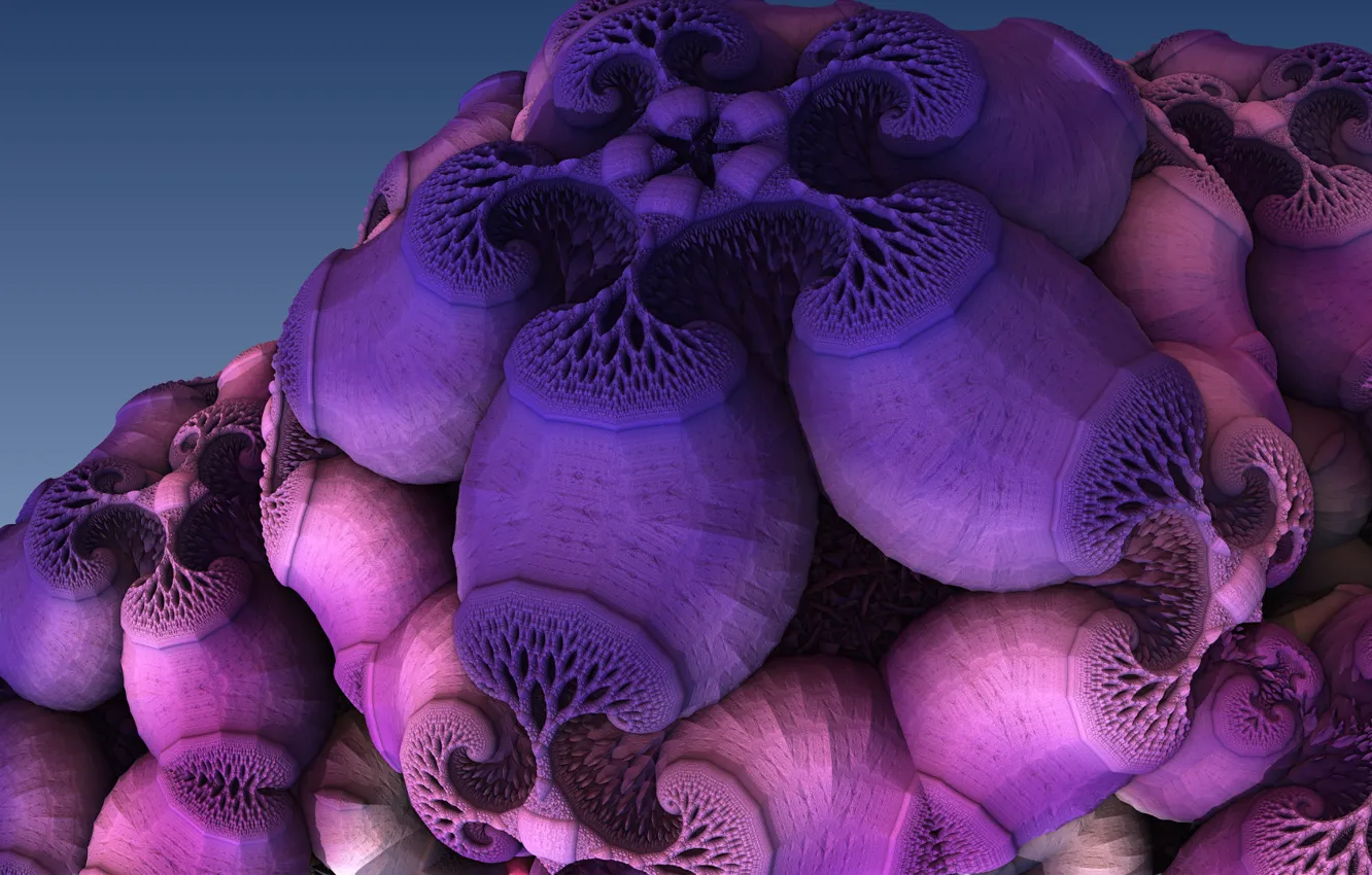 Photo wallpaper pattern, form, 3D graphics, Purple