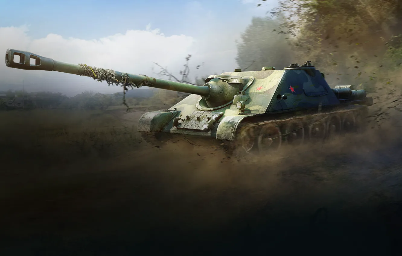 Photo wallpaper weapon, WoT, tank