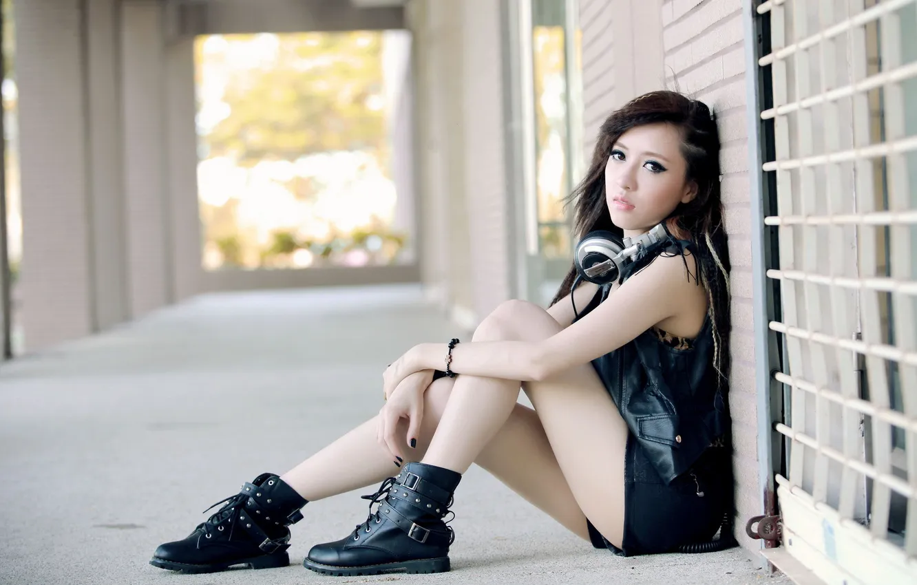 Photo wallpaper look, girl, background