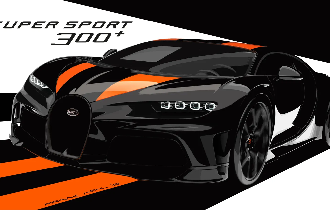 Photo wallpaper Bugatti, hypercar, Chiron, 2019, Super Sport 300+