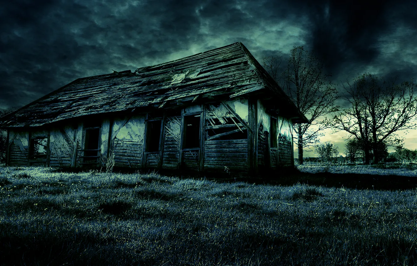 Photo wallpaper dark, house, old, scary