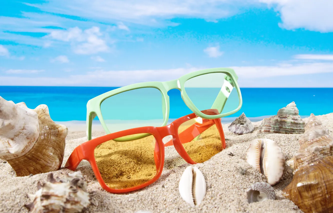 Photo wallpaper sand, sea, beach, summer, the sky, the sun, clouds, stay