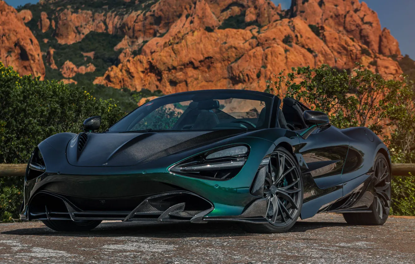 Photo wallpaper mountains, sports car, Fury, McLaren 720s