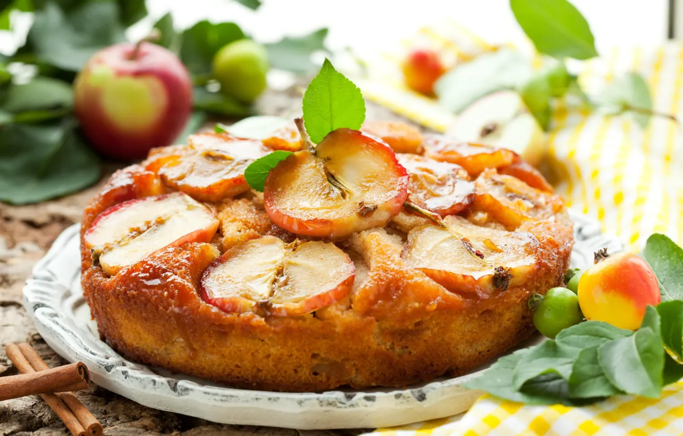 Photo wallpaper apples, pie, cakes