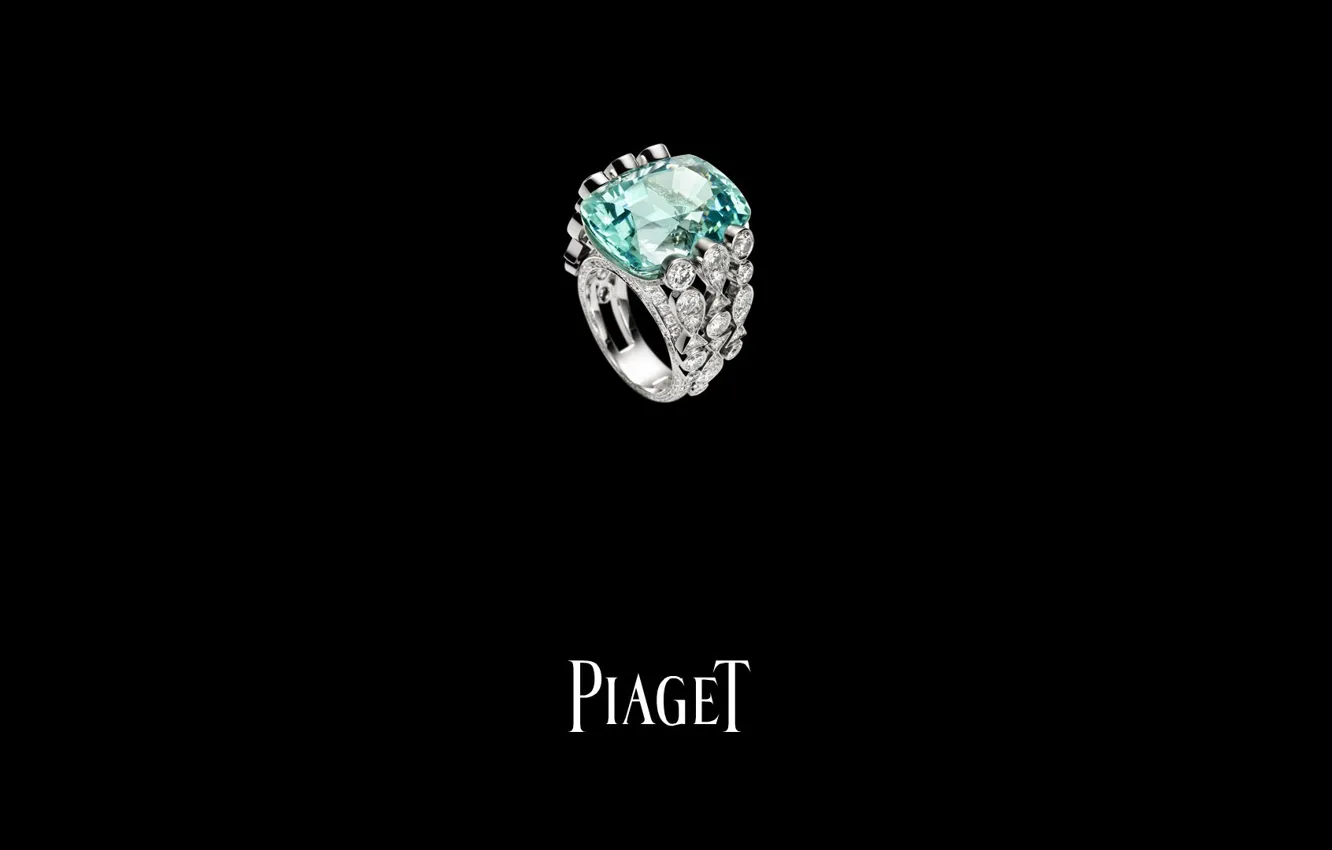 Photo wallpaper ring, decoration, platinum, PIAGET