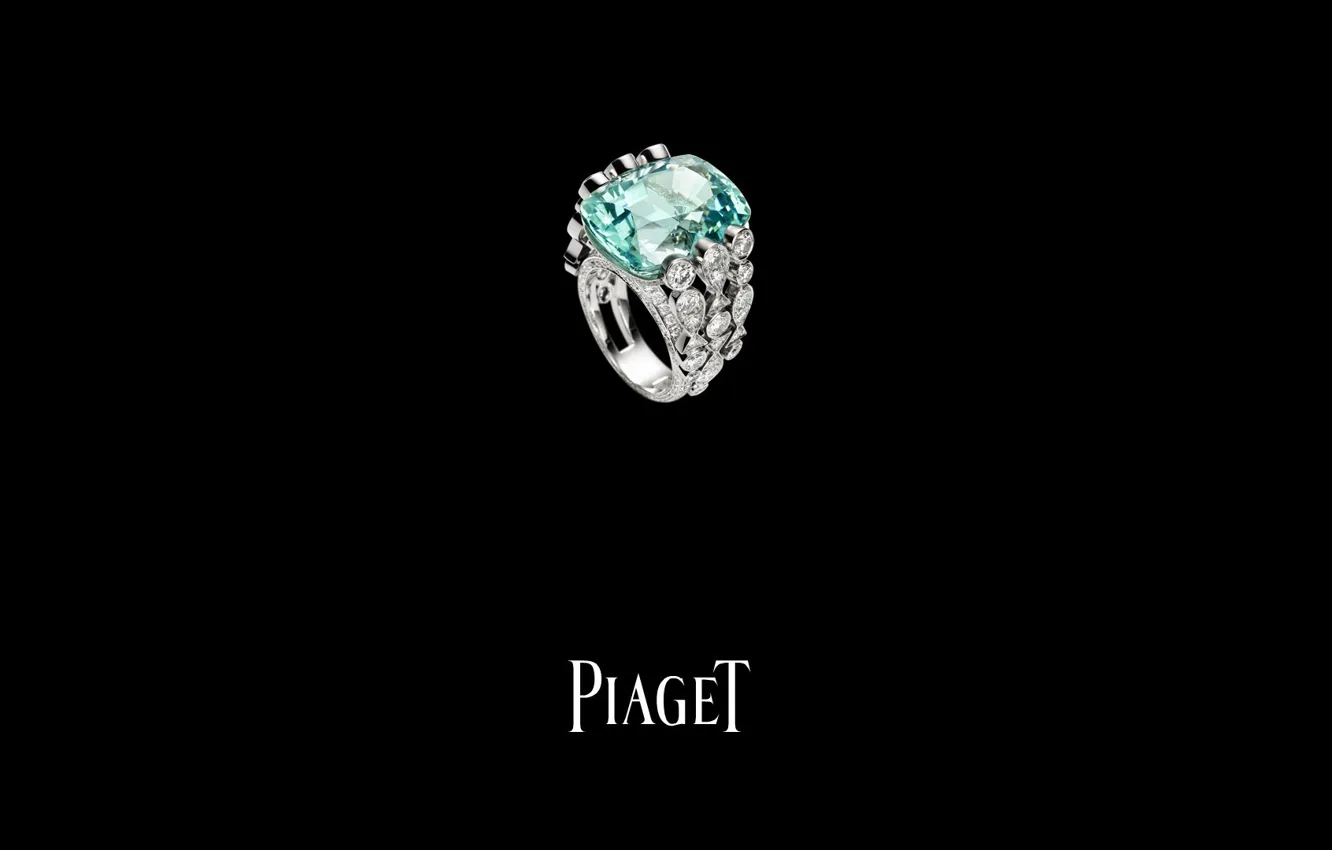 Photo wallpaper decoration, ring, platinum, Piaget