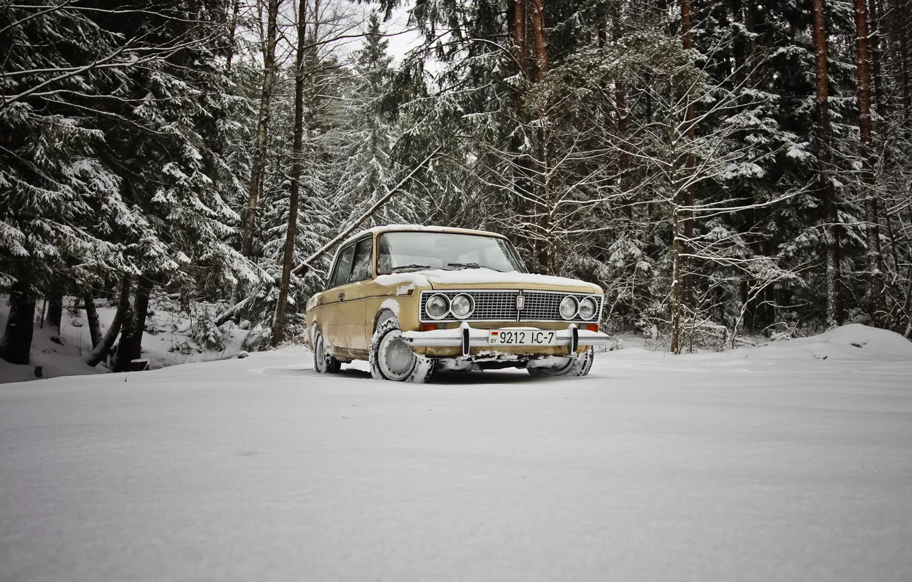 Photo wallpaper USSR, winter, Lada, VAZ 2103