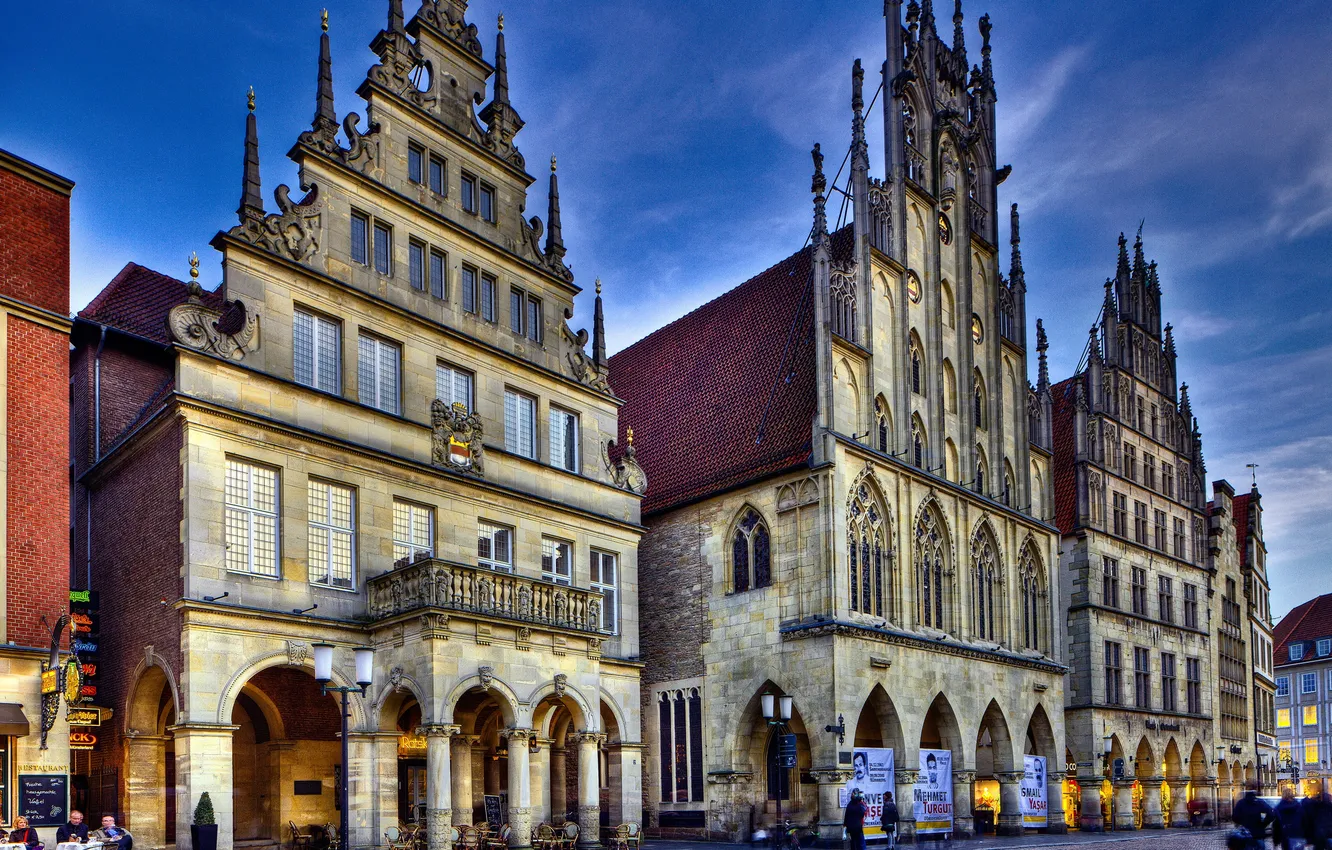 Photo wallpaper the sky, people, HDR, home, the evening, area, architecture, facade