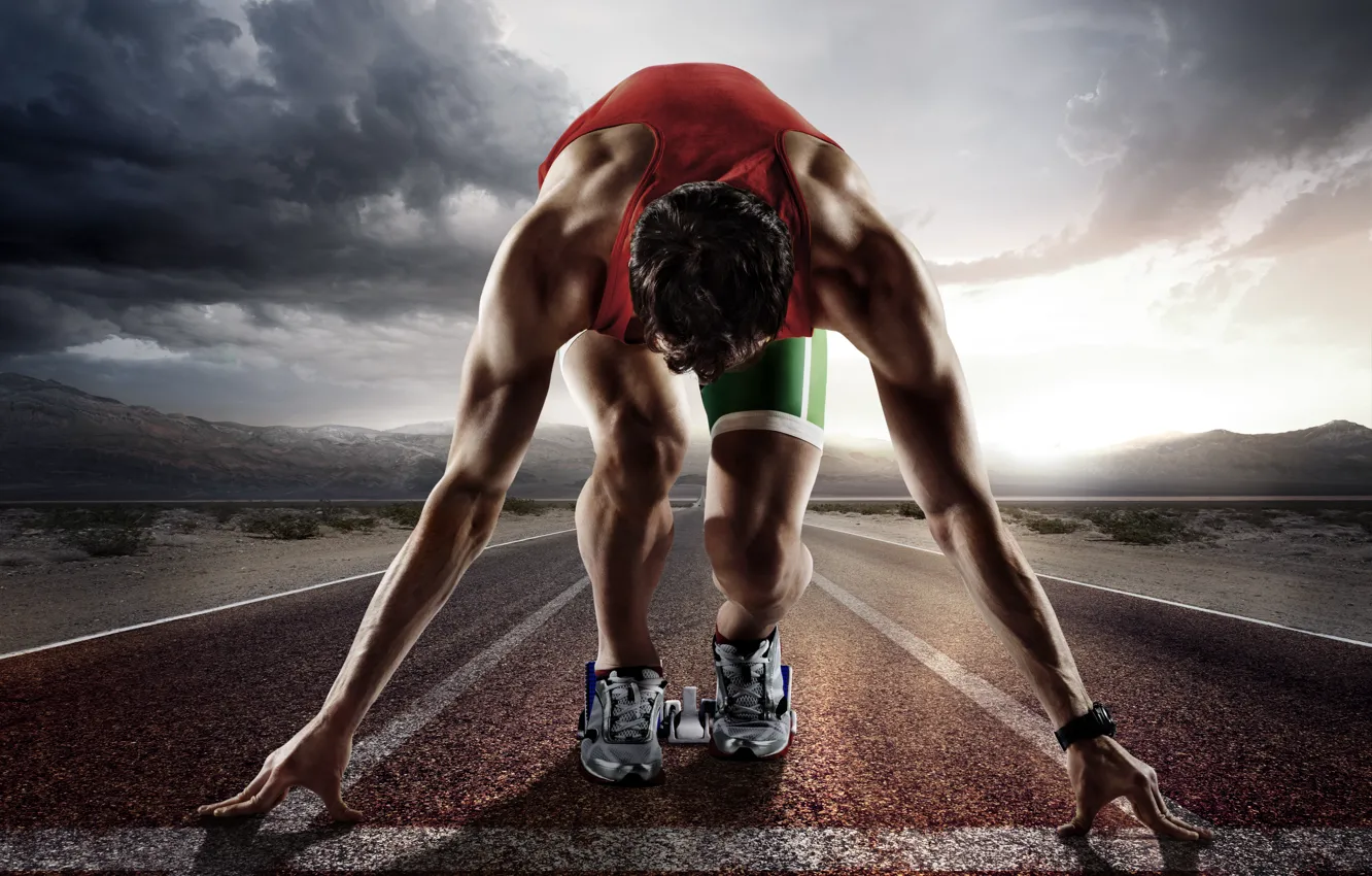 Photo wallpaper muscles, pose, workout, athletics