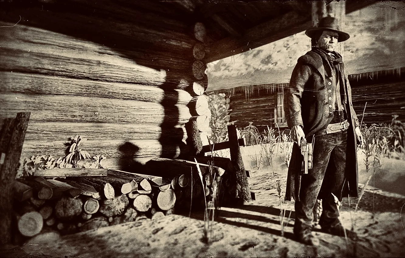 Photo wallpaper HDR, gun, game, man, UHD, Bandit, Red Dead Redemption 2, XBox One X