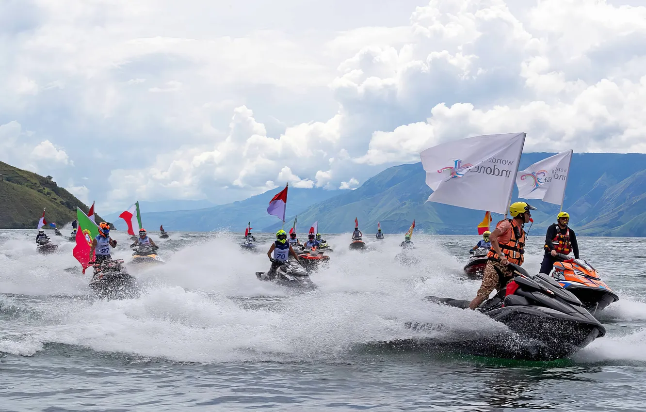 Photo wallpaper race, boat, speed
