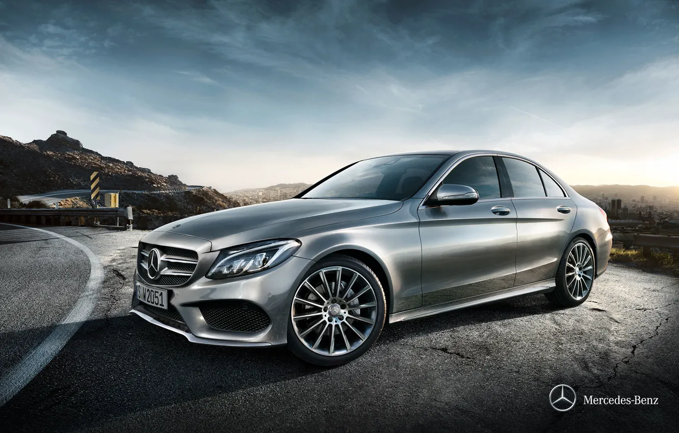 Photo wallpaper Mercedes-Benz, sedan, Mercedes, Sedan, 2014, C-class, W205