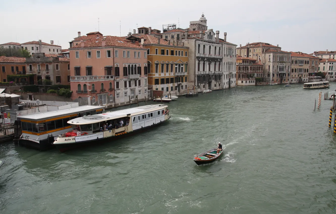 Photo wallpaper water, the city, river, Venice, cruise