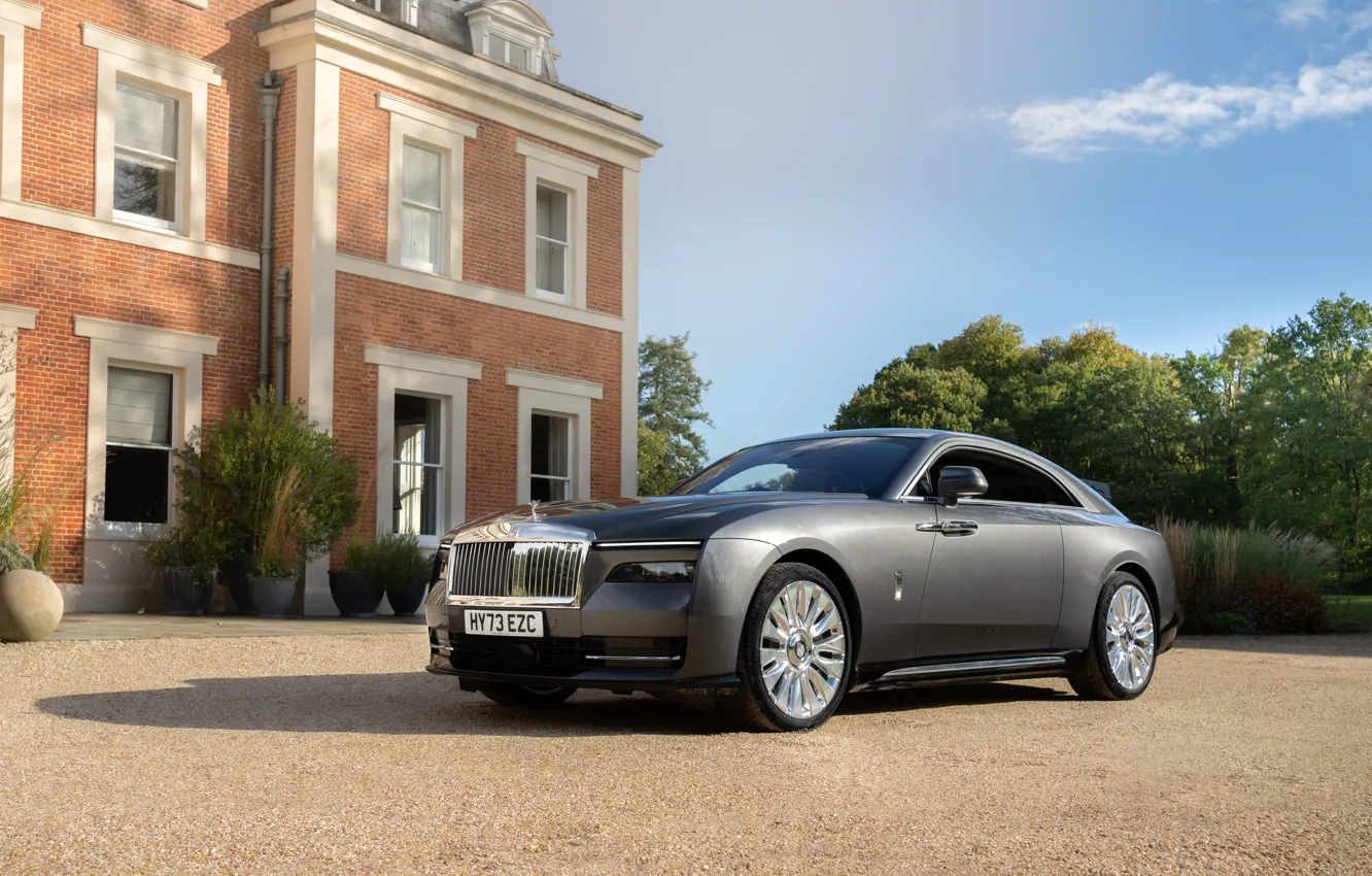 Photo wallpaper Rolls-Royce, grey, Spectre, Rolls-Royce Spectre