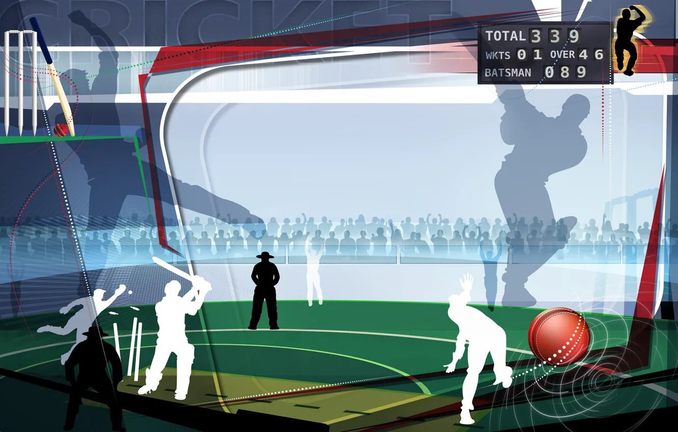 Photo wallpaper collage, Wallpaper, the ball, vector, baseball, hat, silhouette, the audience