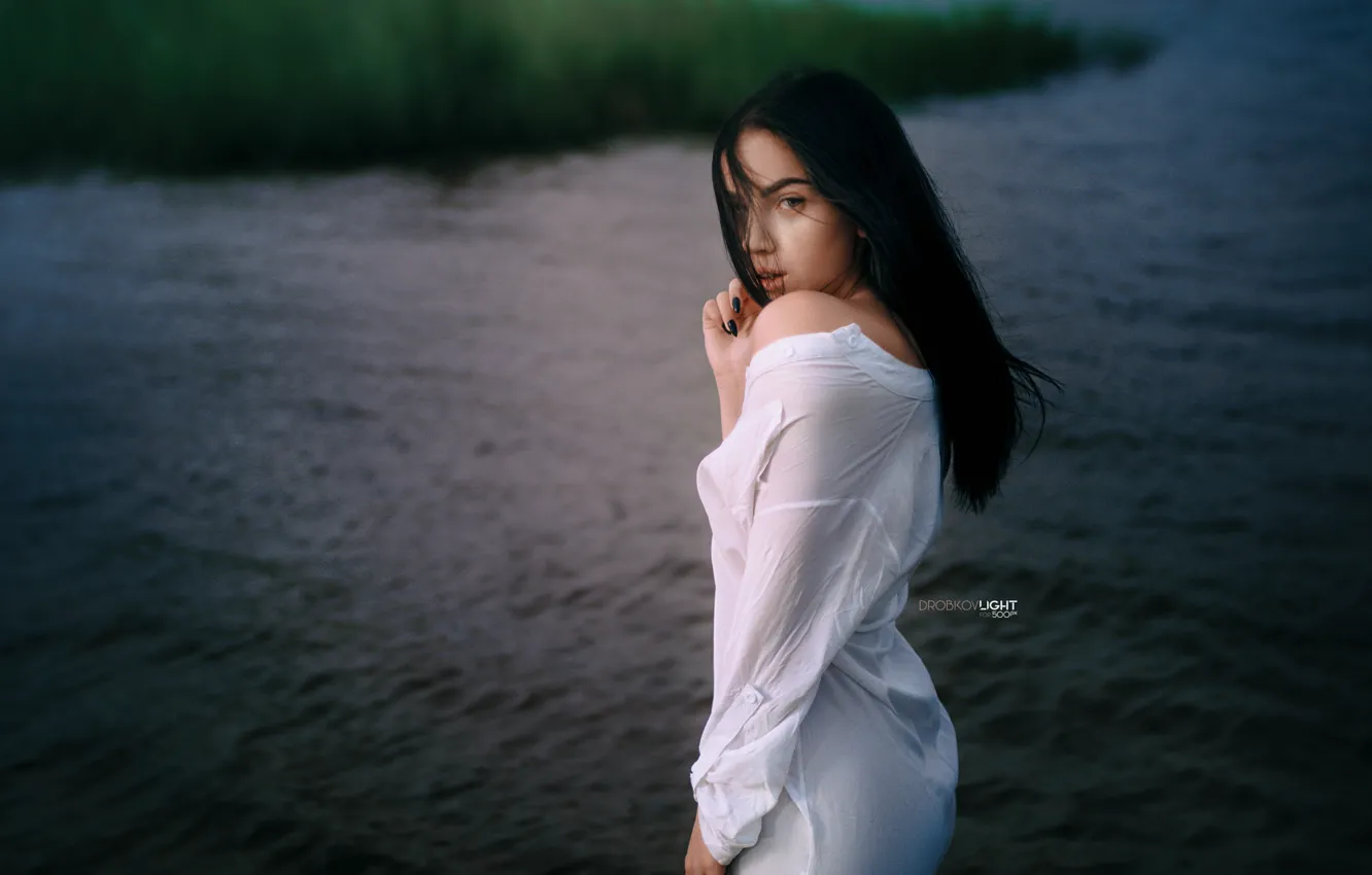 Photo wallpaper water, girl, shirt, Alexander Drobkov-Light, Drobkov