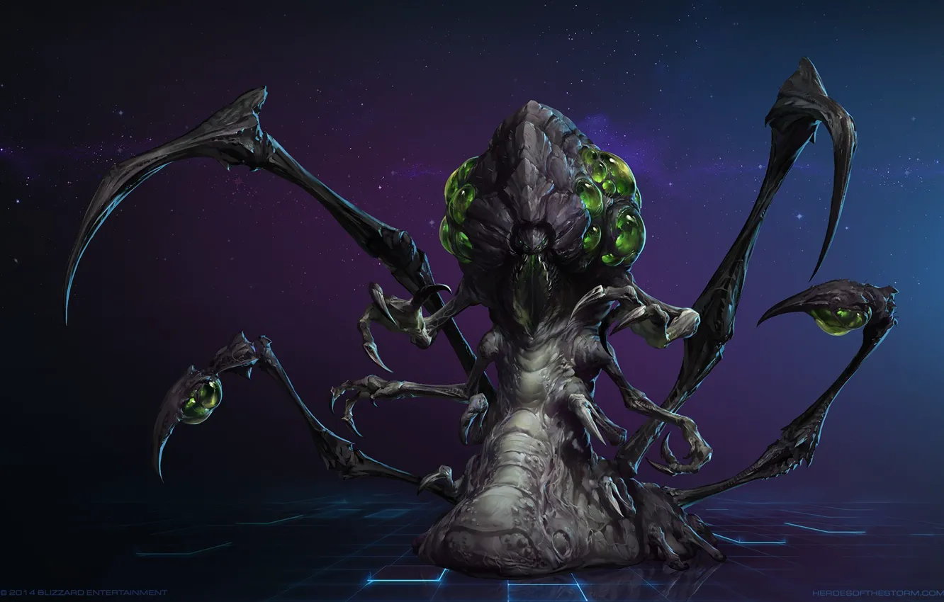 Photo wallpaper Zerg, Blizzard, StarCraft 2 Heart of the swarm, heroes of the storm