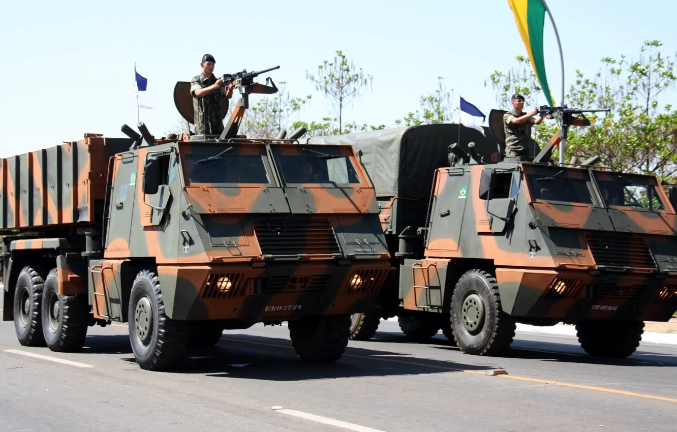 Photo wallpaper soldier, Brazil, .50, machine gun, armed forces, Brazilian army, Brazilian company, Artillery SaTuration ROcket System