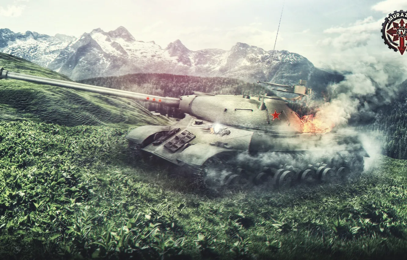Photo wallpaper Game, USSR, Games, Art, World of Tanks, Is-3, Wargaming Net, FuriousGFX