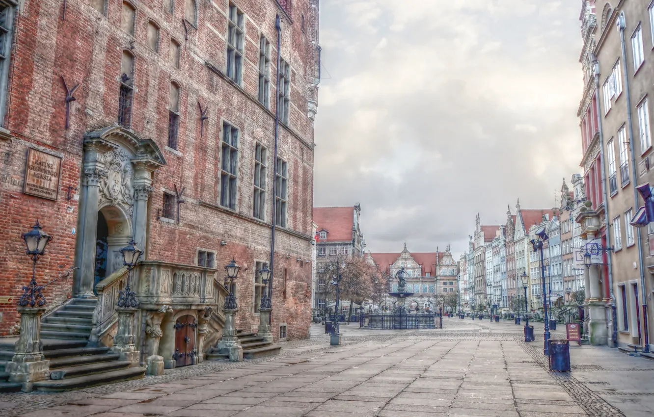 Photo wallpaper street, Poland, building, Gdansk