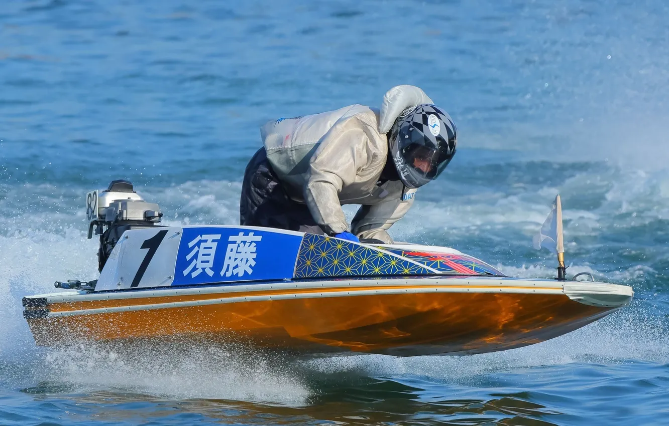 Photo wallpaper race, boat, speed