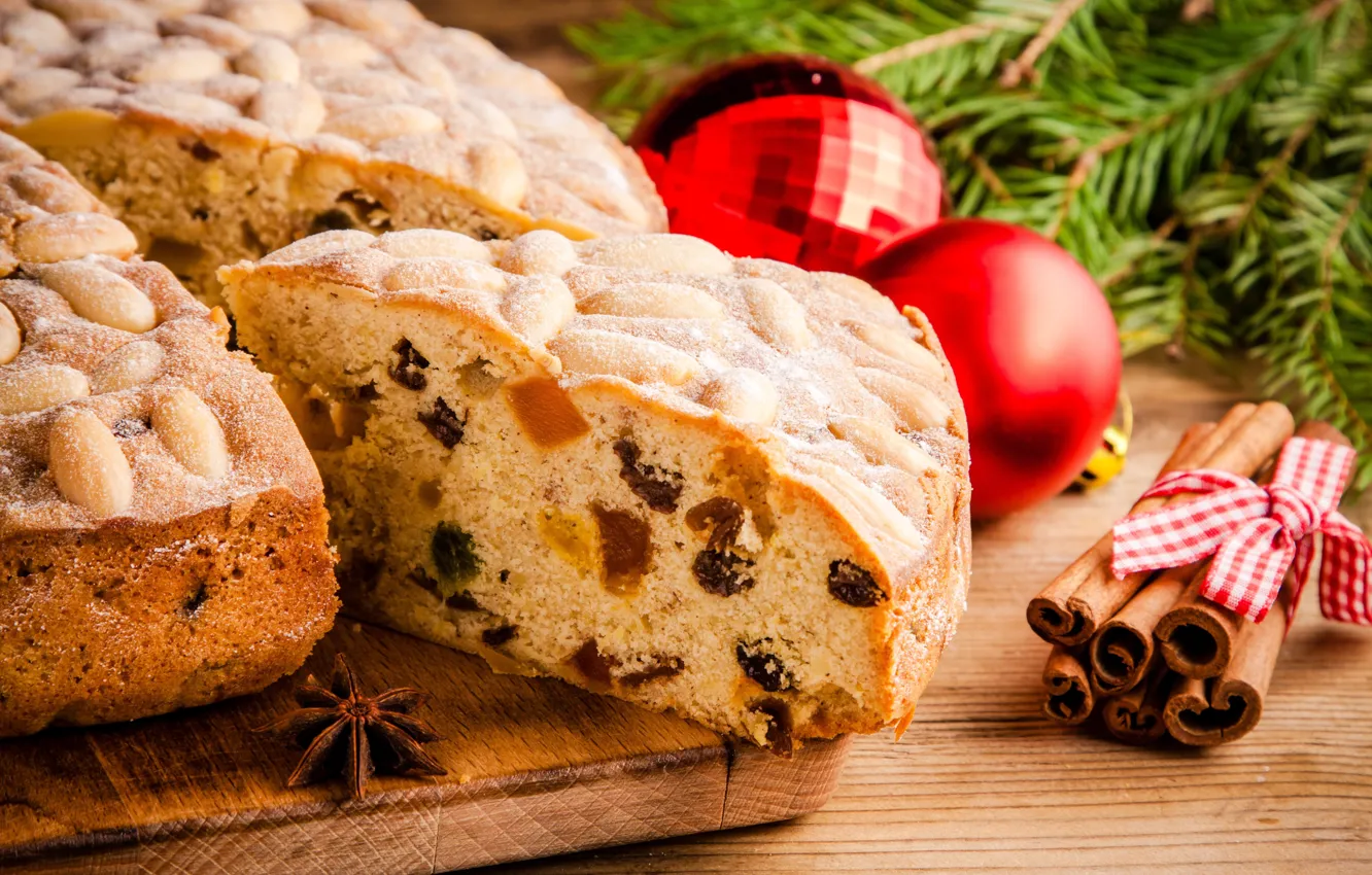 Photo wallpaper balls, toy, pie, cinnamon, cakes, treat