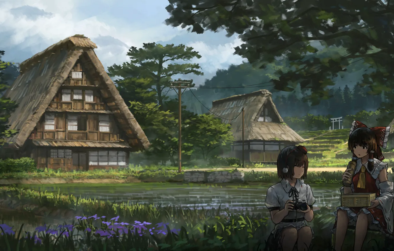 Photo wallpaper nature, home, girl, touhou, Touhou